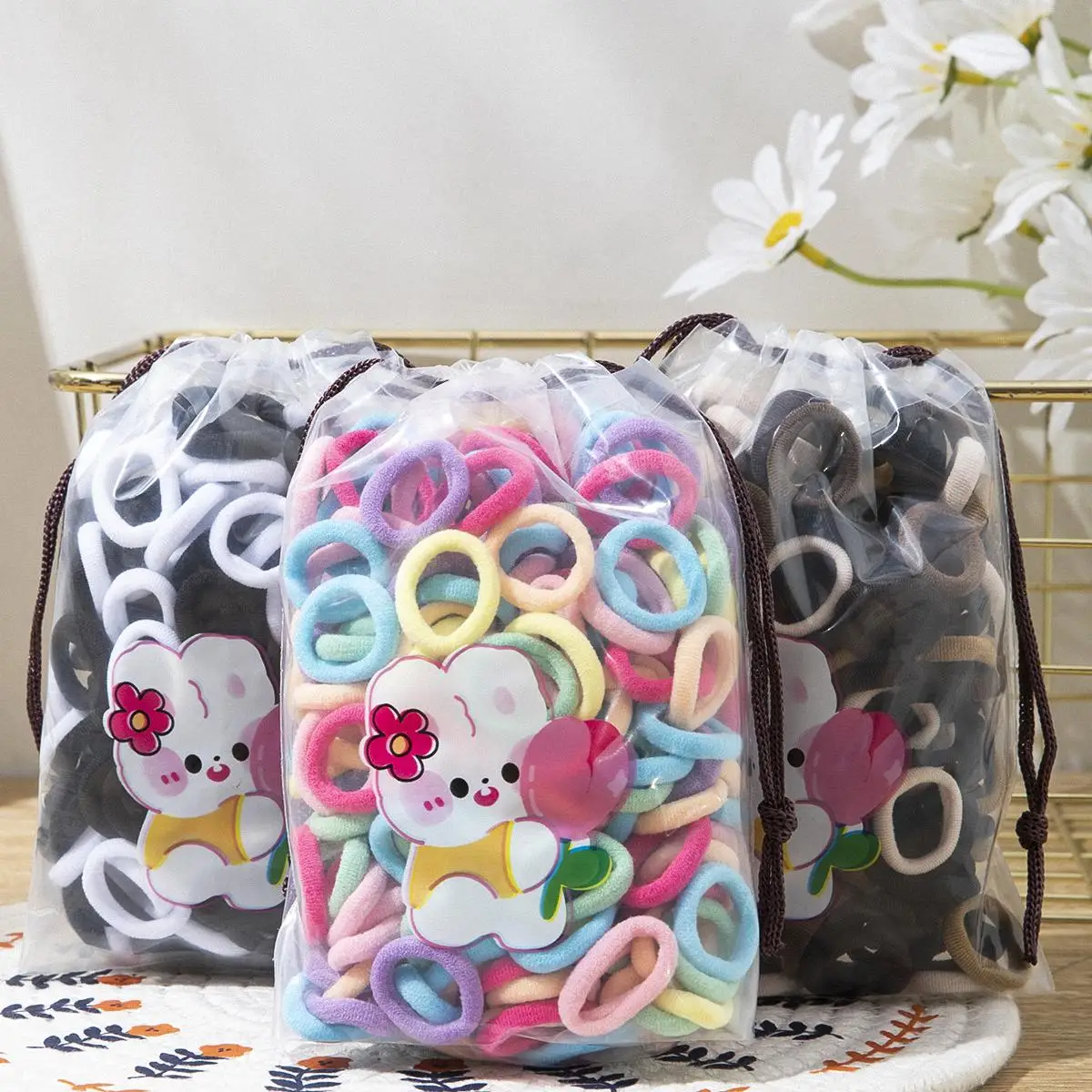 200/300 STUKS Haarelastieken voor Vrouwen en Meisjes, Elastische Haarbanden, Rubberen Elastieken voor Paardenstaarten, Scrunchies, Haaraccessoires voor Meisjes, Hoofdbanden