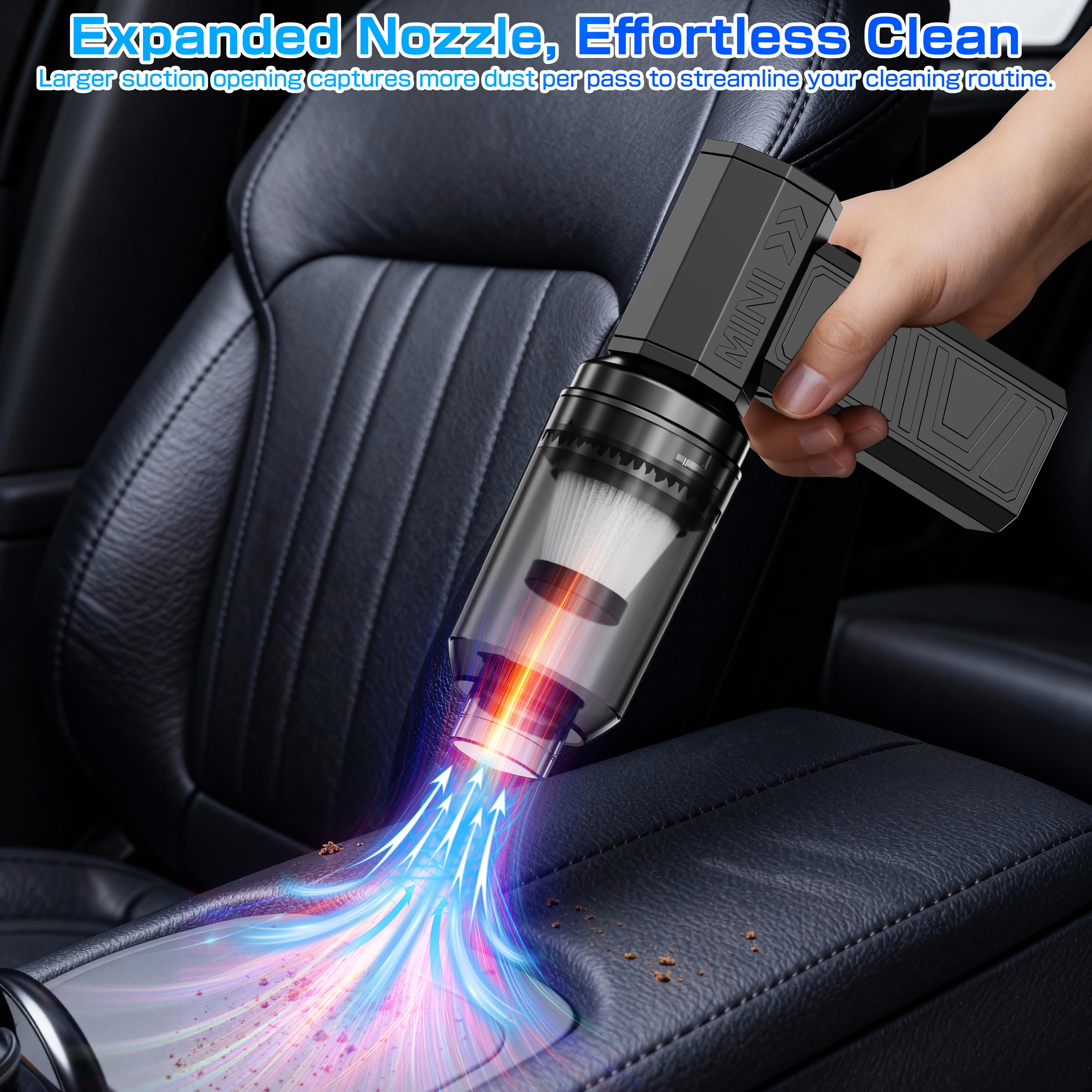 Aspiradora de Teclado para Computadora, Herramienta de Limpieza con Ventilador Turbo, Soplador de Aire Eléctrico, Secador de Pelo, Ventilador de Chorro Potente para Coche, RV, Hogar, Exteriores, Camping, Accesorios Uni