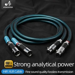 Ortofon HiFi XLR Audio Cable Hi-end 8N OCC Silver-plated 2XLR Male to 2XLR Female Balanced Adapter Wire for Microphone Amplifier