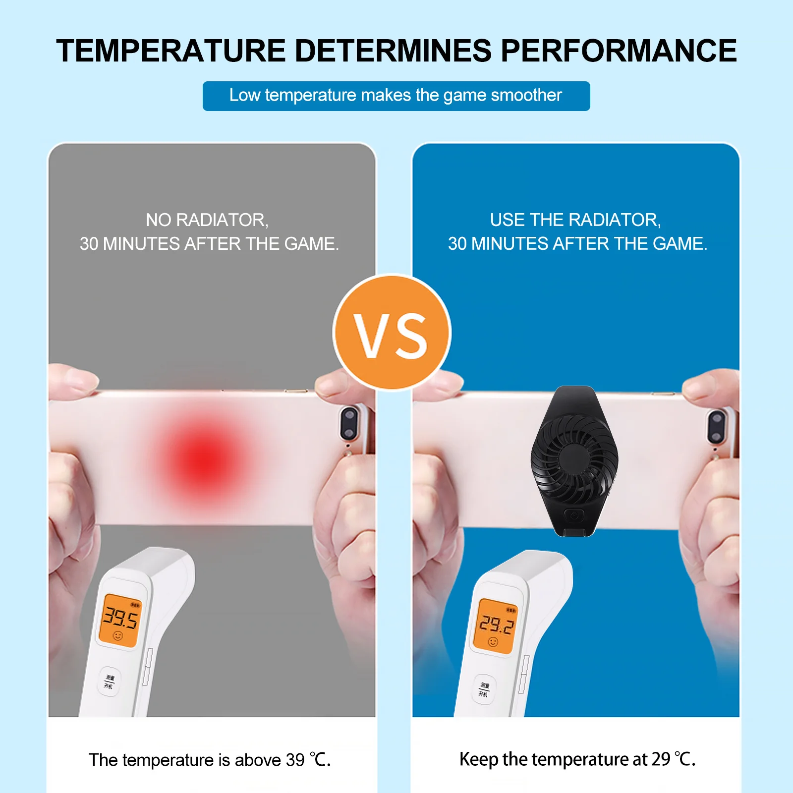 

Portable Phone Cooling Device Home Radiator Mobile Durable Cooler Semiconductor Fan