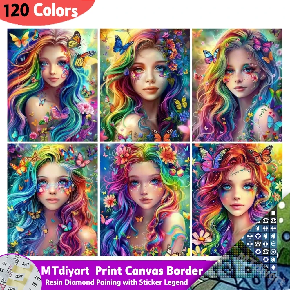 

120 цветов, смола, бабочка, фея, алмазная живопись с наклейками, легенда, наборы, новая коллекция, полный горный хрусталь, художественная мозаика, декор для девочек