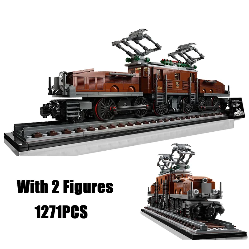 

1271 деталей, креативный конструктор «Крокодил-локомотив» с 2 фигурками, строительные блоки, игрушка-подарок для детей и взрослых