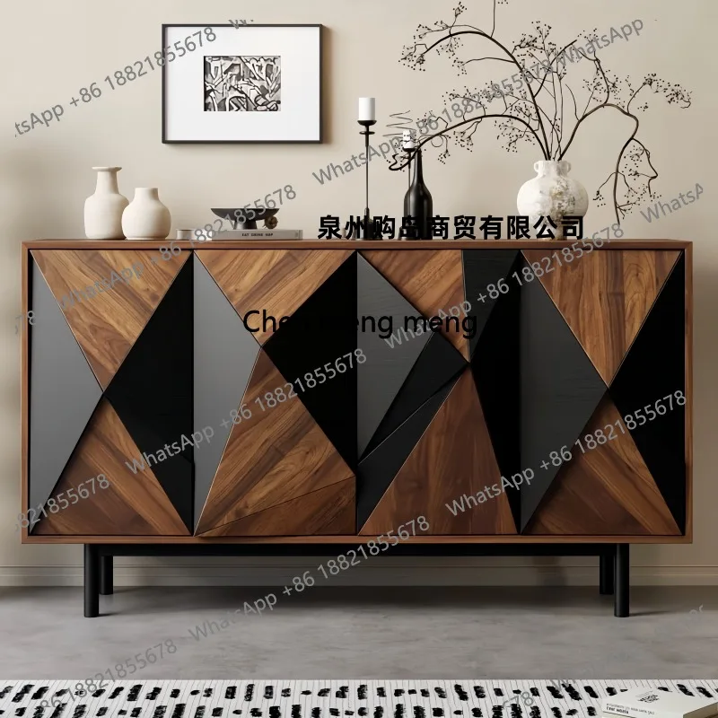 

Lacquered sideboard, solid wood entrance, living room storage and wall decoration cabinet