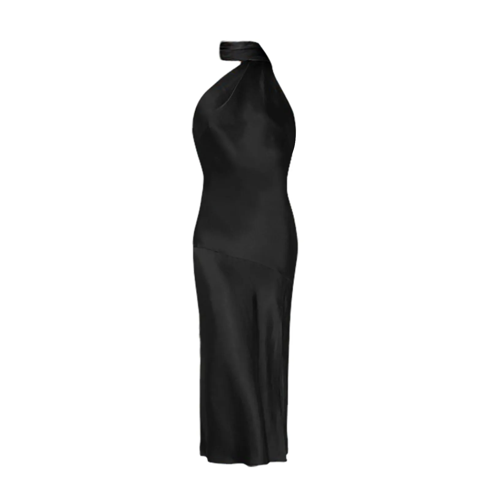 Dames satijnen avondjurk mouwloos elegant stijlvol rugloos Franse stijl modieuze jurken dames feestformele jurken