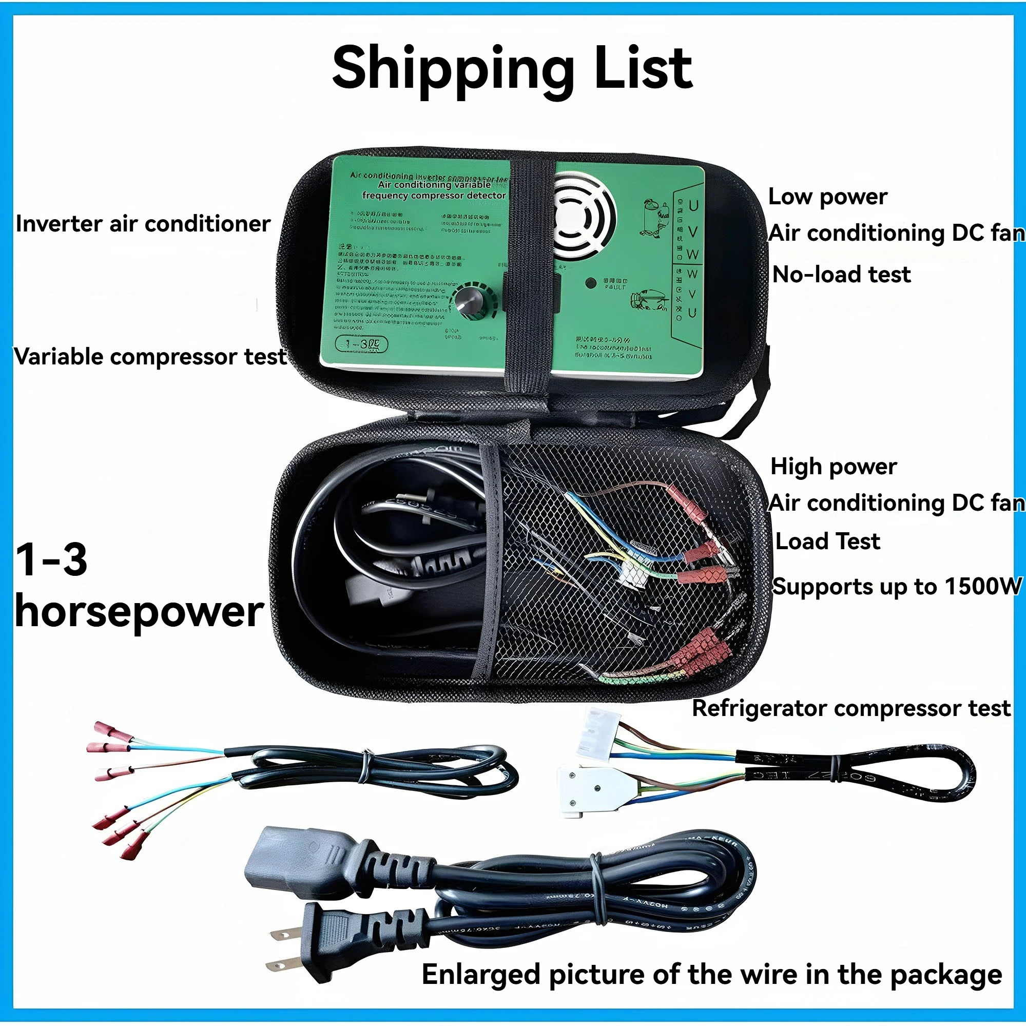 KOTUMY Fast Compressor Tester 110V/220V For Inverter AC Fridge Variable Frequency Compressor Diagnostic Tool