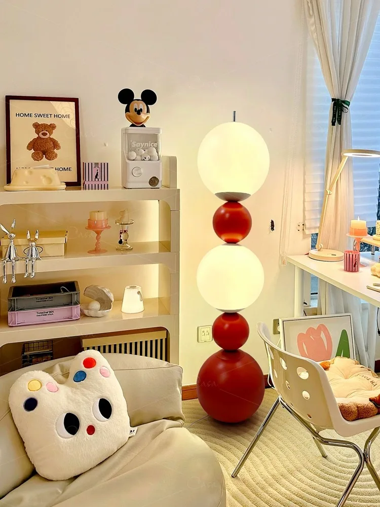 

Premium vertical decorative lamp, ornament next to sofa, Bauhaus art atmosphere, bedroom, gourd, living room floor lamp