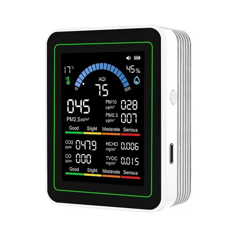 Air Quality Monitor WiFi Smart CO2 Tester Formaldehyde Detector PM2 5 Gas Analyzer Temperature Humidity Meters for Home Office