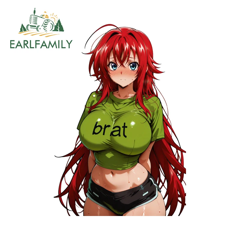 

EARLFAMILY Rias Gremory Big Breasts Seductive Car Sticker Popular Anime Item Decoration Custom Printing Vinyl Racing Accessories