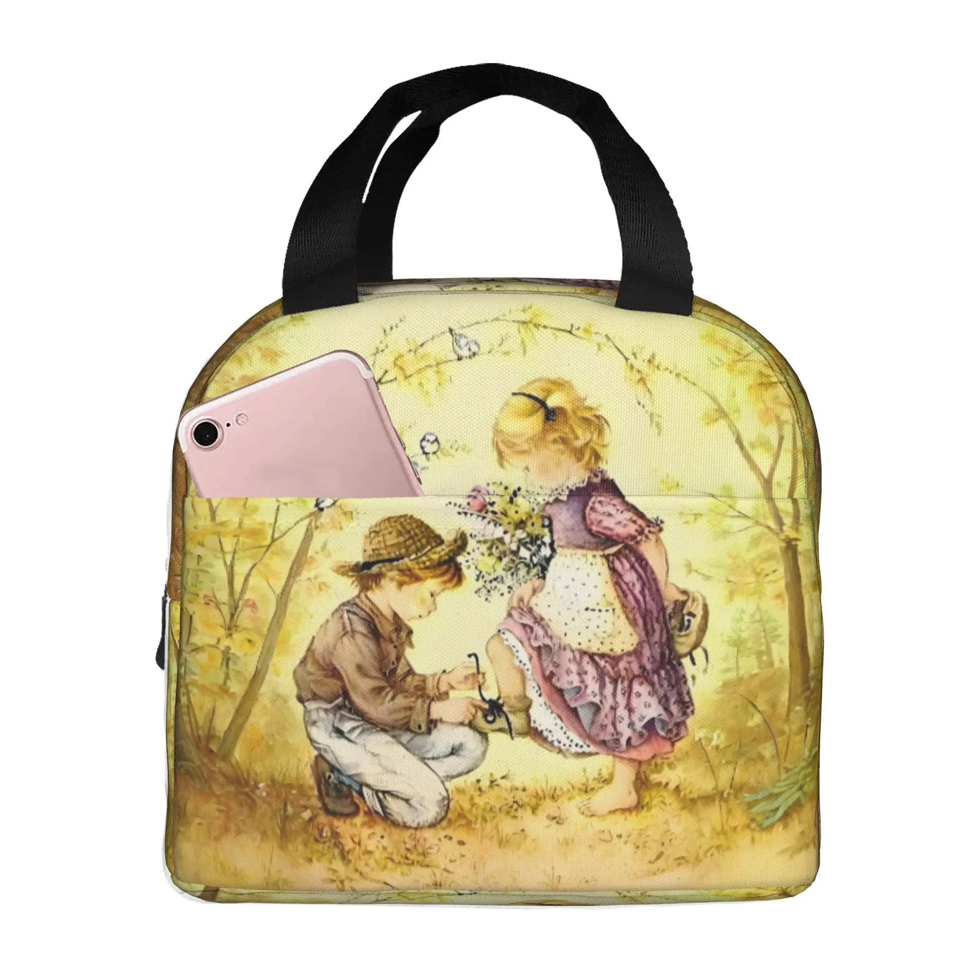 Cartoon S-Sarahs K-Kays Insulated Lunch Tote Bag for Women Kawaii Girl  Portable Thermal Cooler Bento Box Work School Travel