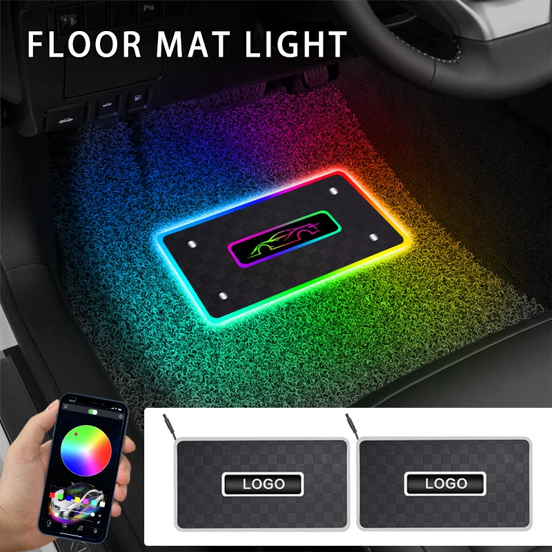 For Tesla Model3 2/4-in-1 car interior LED  environmental lights APP General Motors interior foot pad decorative lights