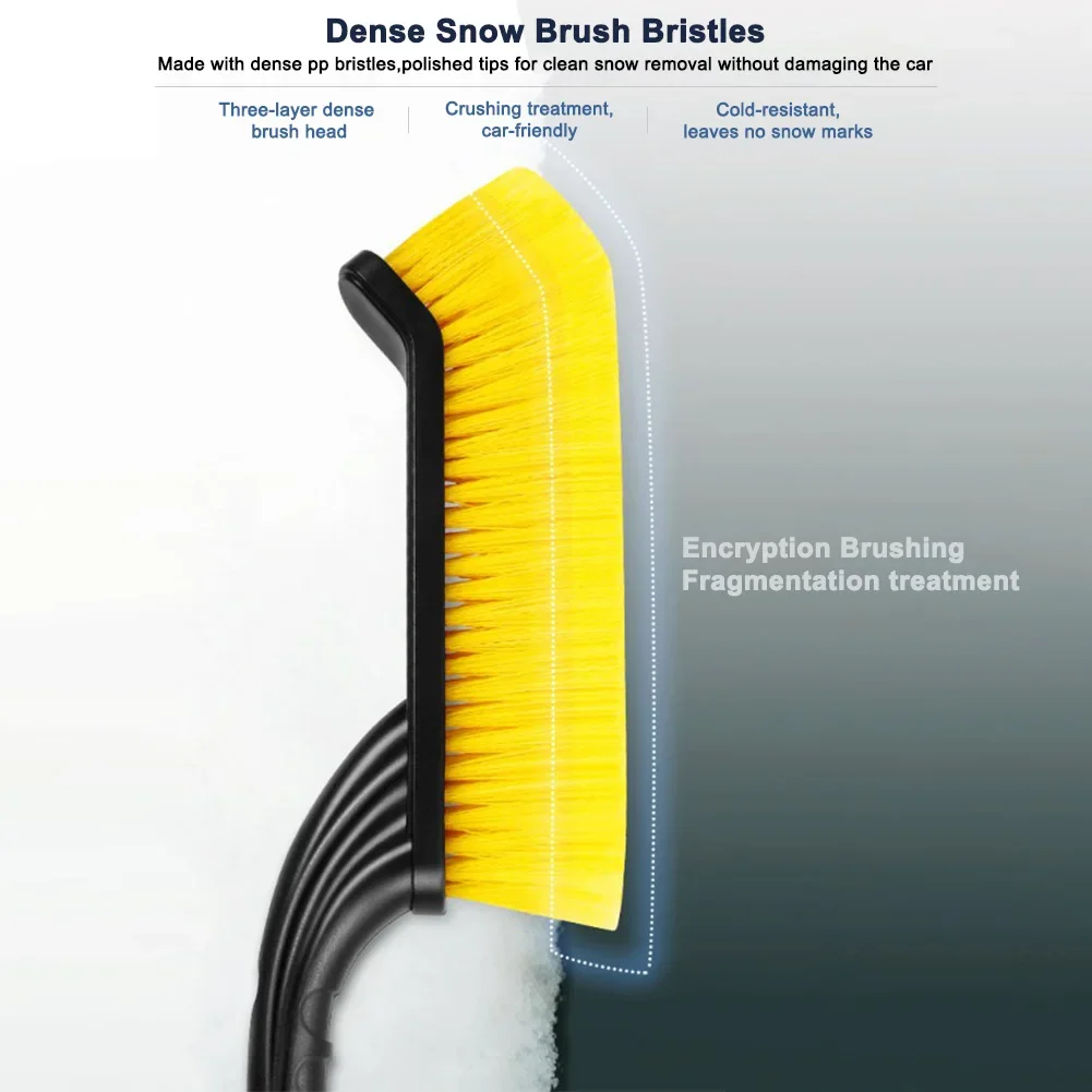 Detachable Snow Shovel and Ice Scraper with Long Lasting ABS Plastic and PVC Material for Efficient Snow Removal