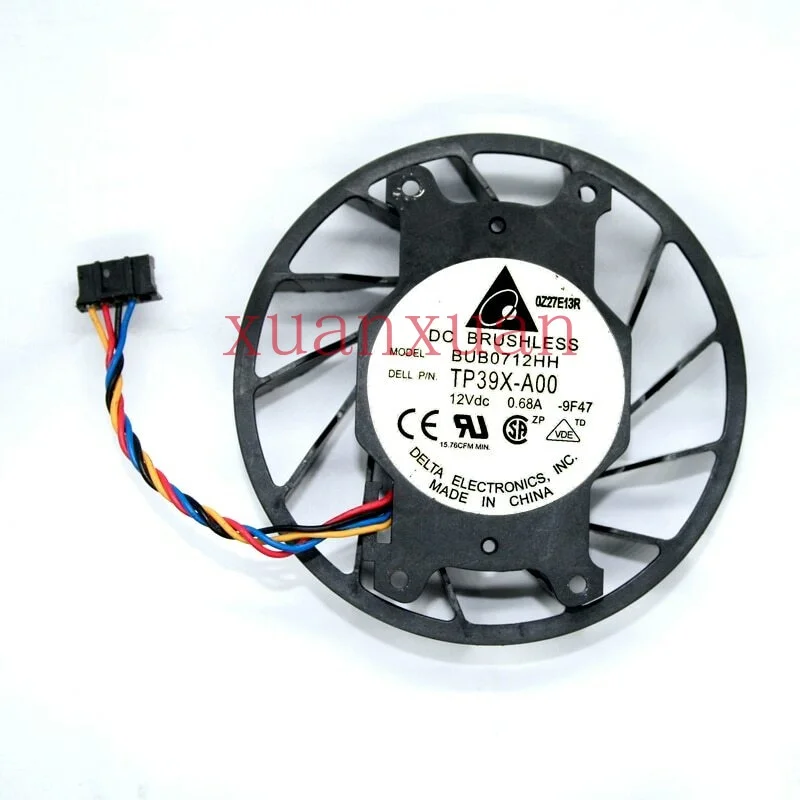 Delta TP39X-A00 BUB0712HH USFF 780 0.68A DC 12V 4-line Desktop CPU Cooling Fan