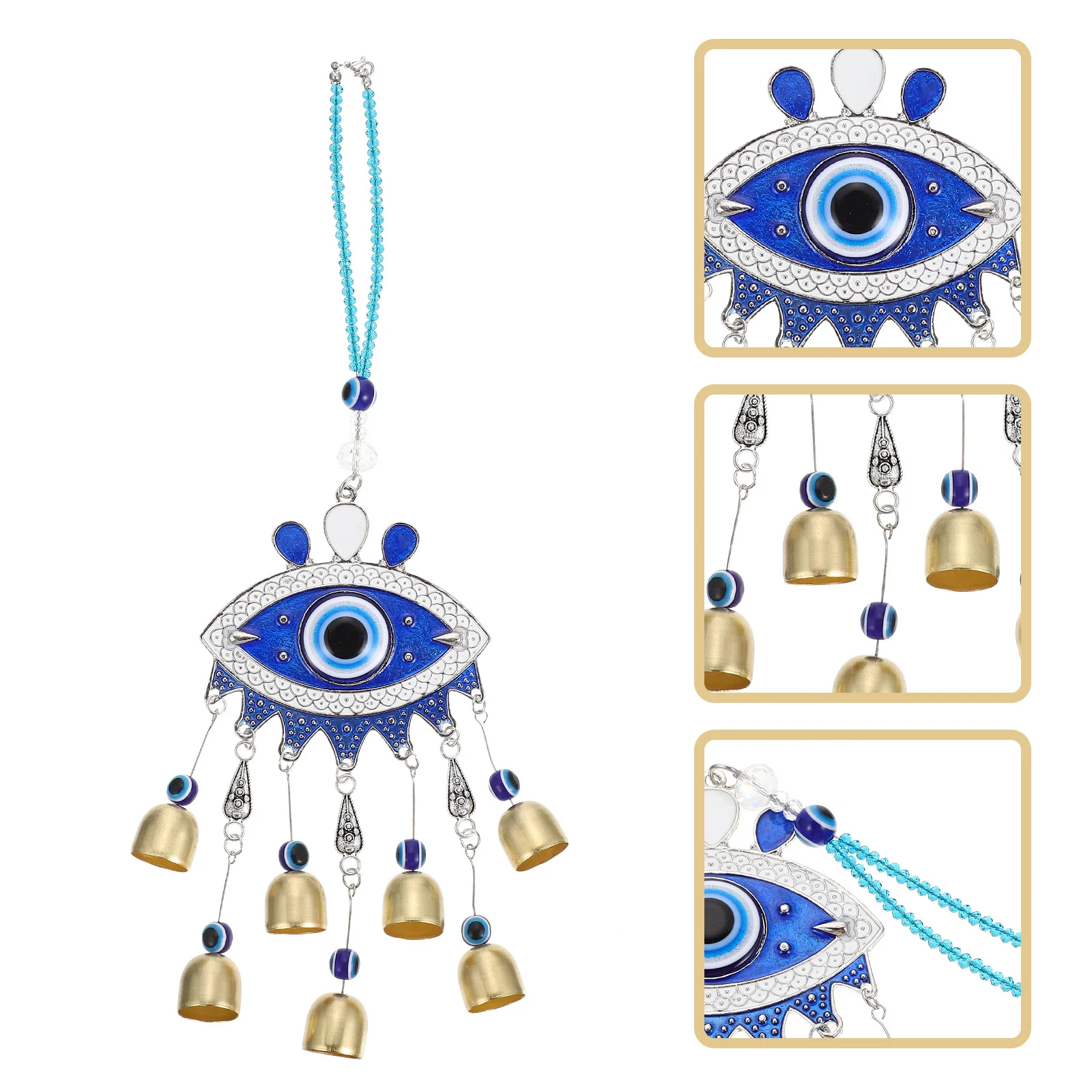 

Hanging Decor Small Evil Eye Wind Chime Garden Driveway Outdoor Bell Chimes for outside Beautiful Windchime