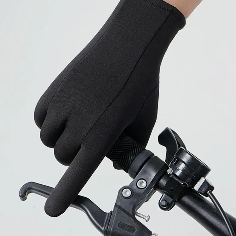 Warm Anti-slip Cycling Gloves Thermal Ski Gloves Windproof Touchscreen Gloves Liner Gloves for Cycling Driving Hiking for Men