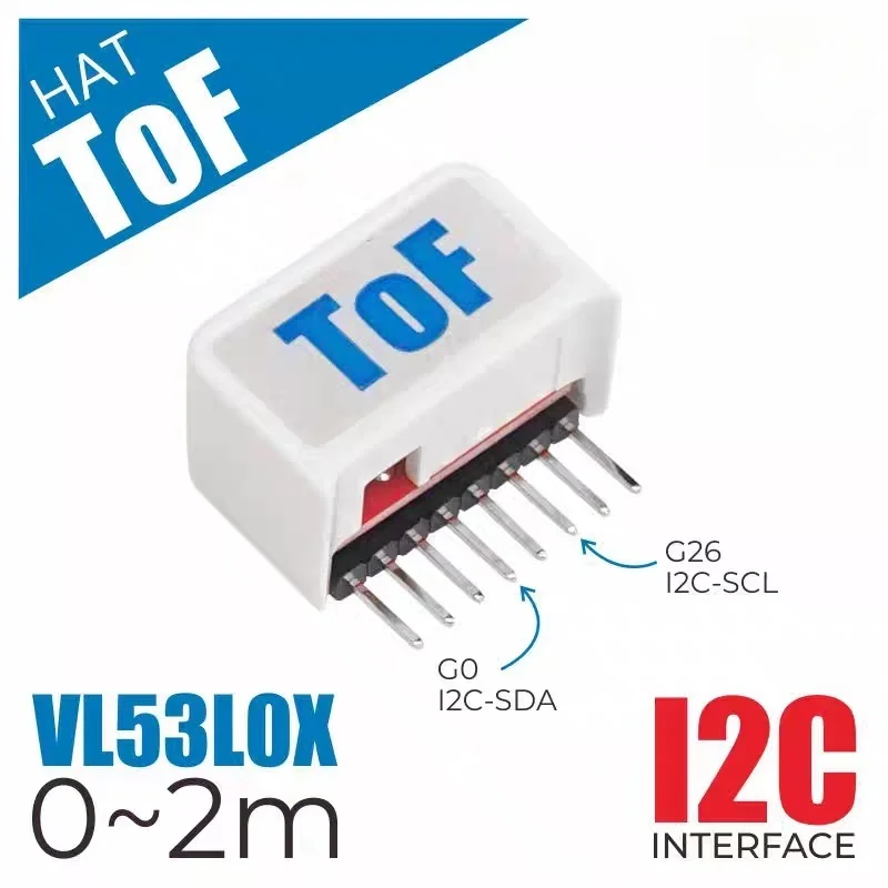 

Official M5Stack Stick C Compatible Laser Distance Sensor ToF VL53L0X VCSEL Emitter