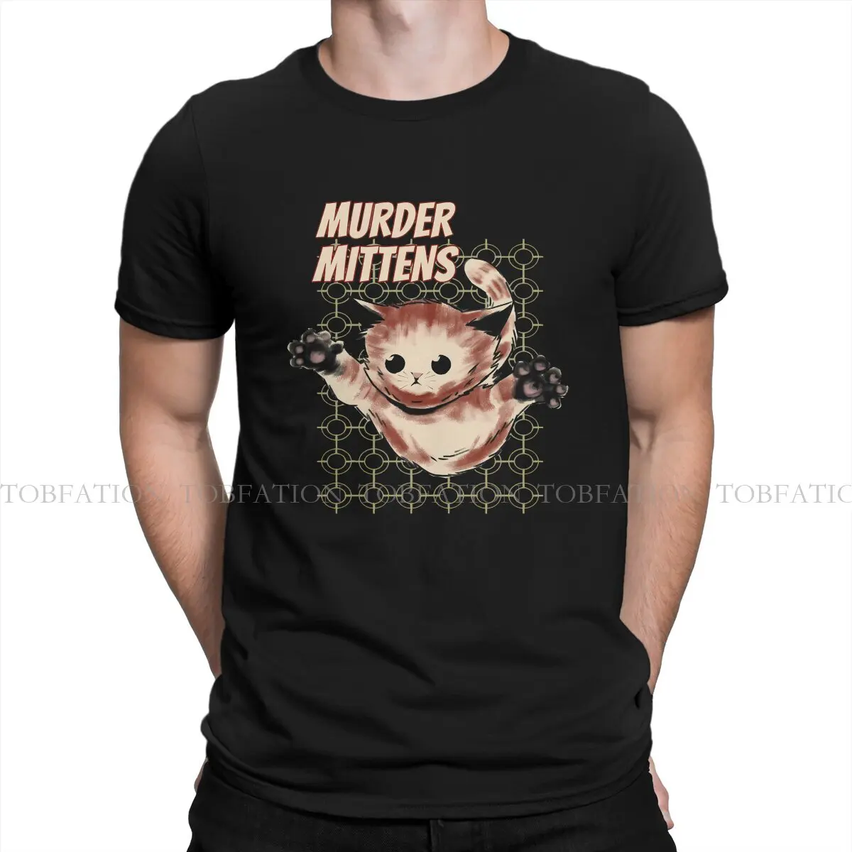 Murder Mitten Kitten TShirt for Men Cute Pounce On You Humor Leisure Tee T Shirt High Quality Trendy Fluffy