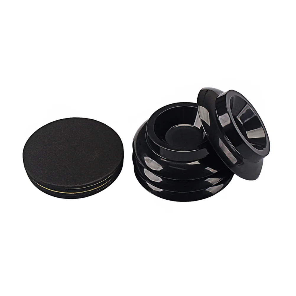 4pcs D10 Plastic Piano Caster Cups Round Cup Wood Grain Grand Piano Mats Piano Foot Pads Anti-Skid Anti-Noise Pads