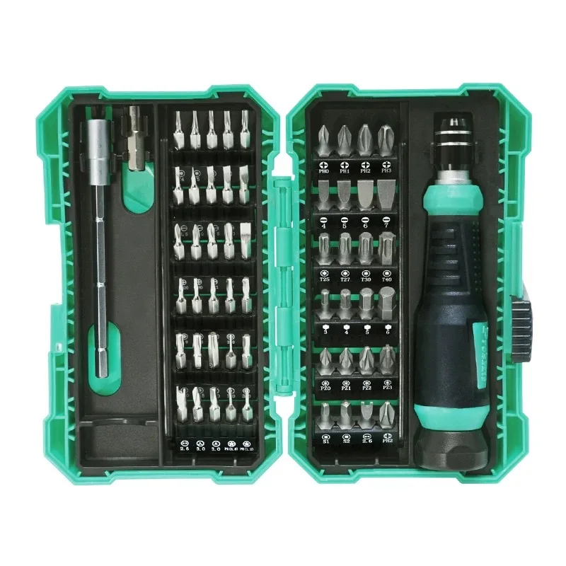 

Pro'sKit SD-9857M 57 in 1 Ratchet Screwdriver Set Precision Driver Kit for Phone Laptop Electronic Repair Home DIY Hand Tools