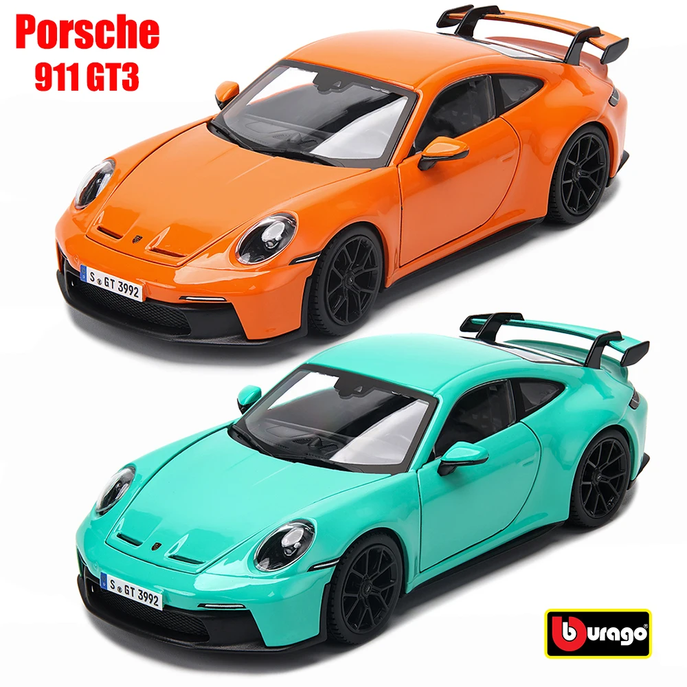 Bburago 1:24 Porsche 911 GT3 Taycan Turbo S 718 Boxster simulation alloy car model crafts decoration collection toy tools gift