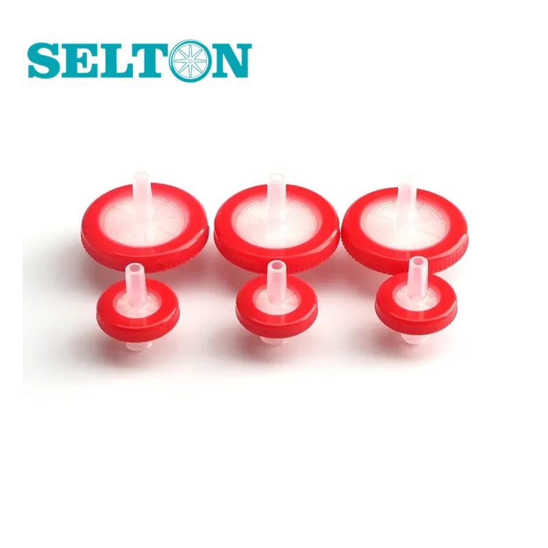 Filtro de jeringa de PTFE hidrofóbico, 25mm, uso en laboratorio