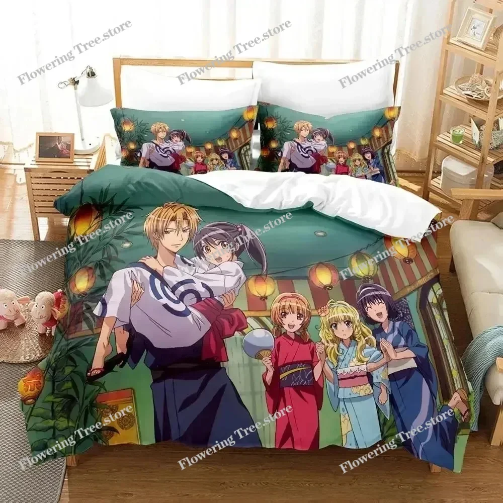 Anime Kaichou wa Maid-sama Usui Takumi Misaki Bedding Set Boys Girls Twin Queen Size Duvet Cover Pillowcase Bed Boys Adult
