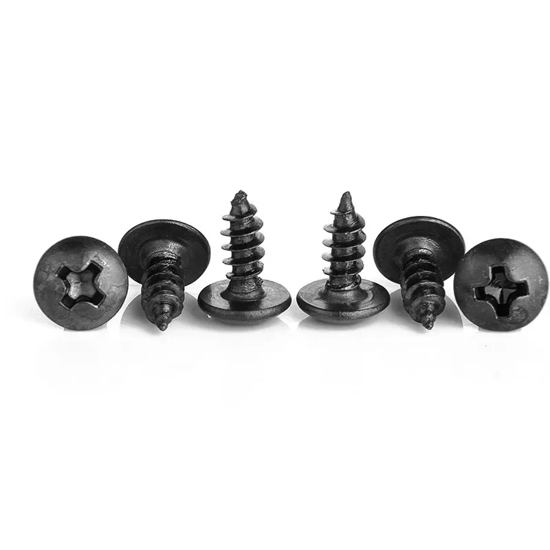 100pcs Croce Phillips Truss Testa autofilettanti Vite In Acciaio Al Carbonio armadio vite M3 M3.5 M4 Testa a Fungo di Legno vite