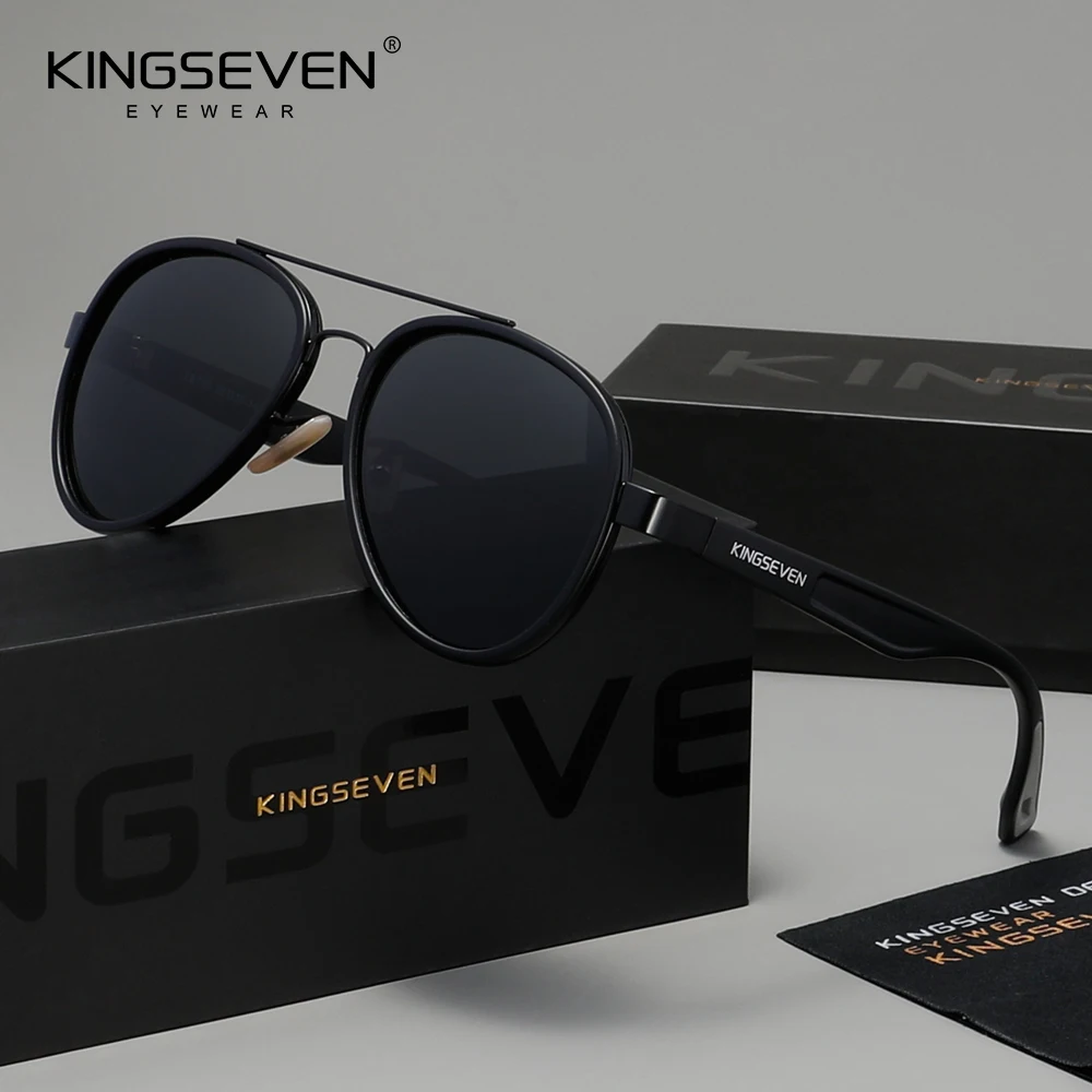 

KINGSEVEN New Fashion Custom Sunglasses Rectangle Full-Frame Polarized UV400 Pilot Eyewear For Men Women Driving Glasses