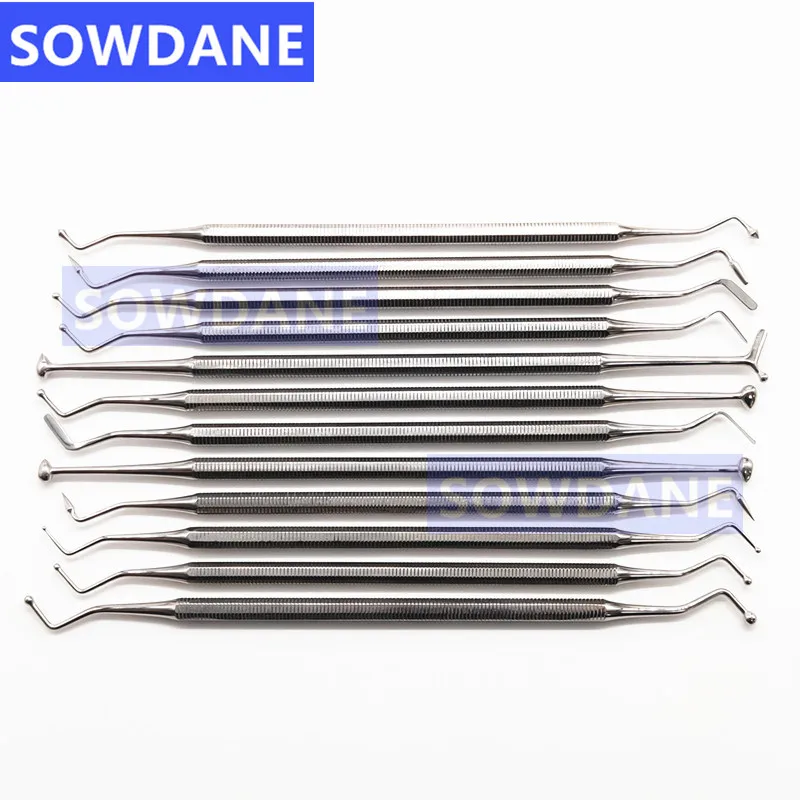 1 piece Dental Resin Composite Filling Instrument Filler Spatula Plastic Double Ends Stainless Steel