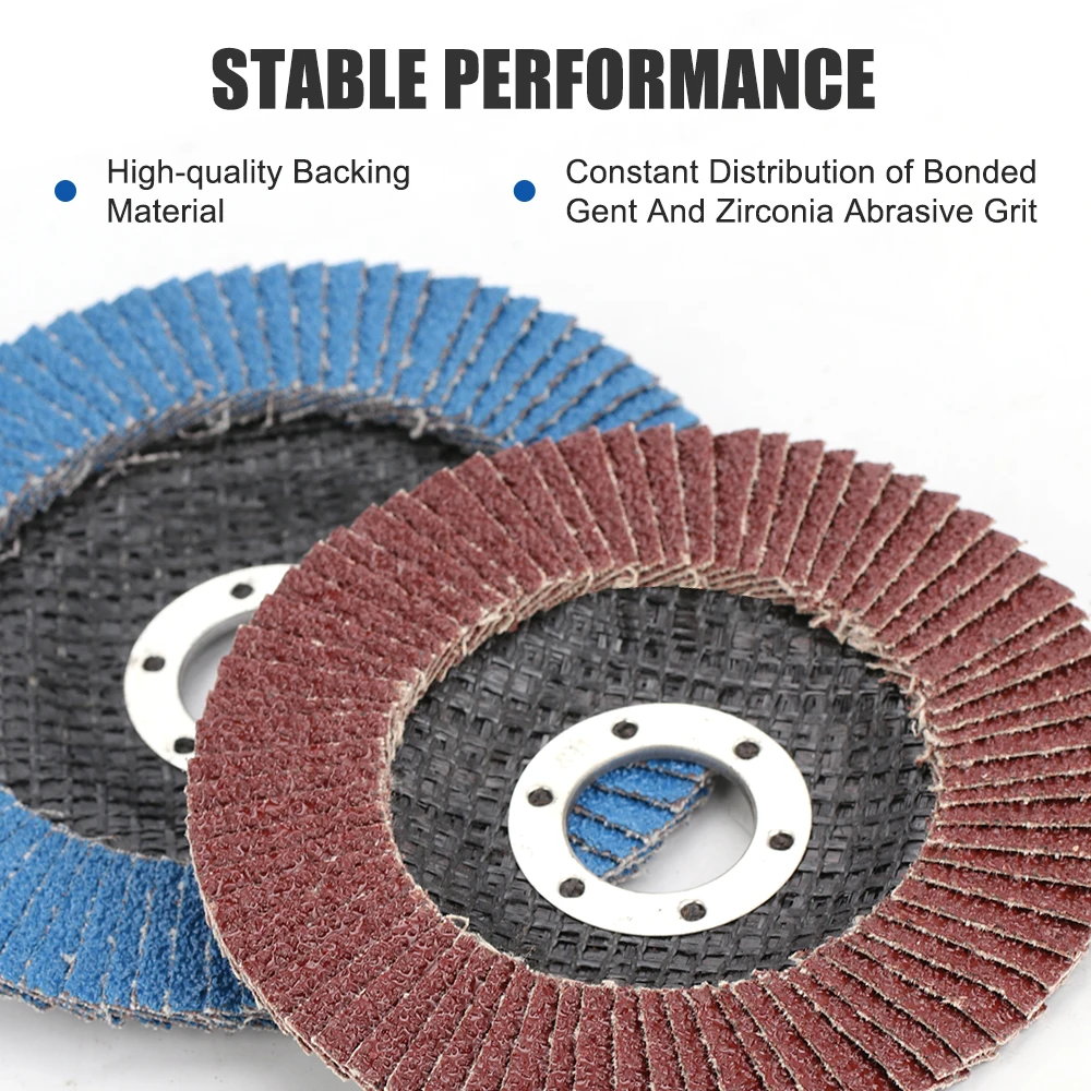 1/5/10pcs Flap Discs 40/60/80/120 Grit Angle Grinder Sanding Discs 115/125mm T27 Zirconia Grinding Wheels For Metal Polishing