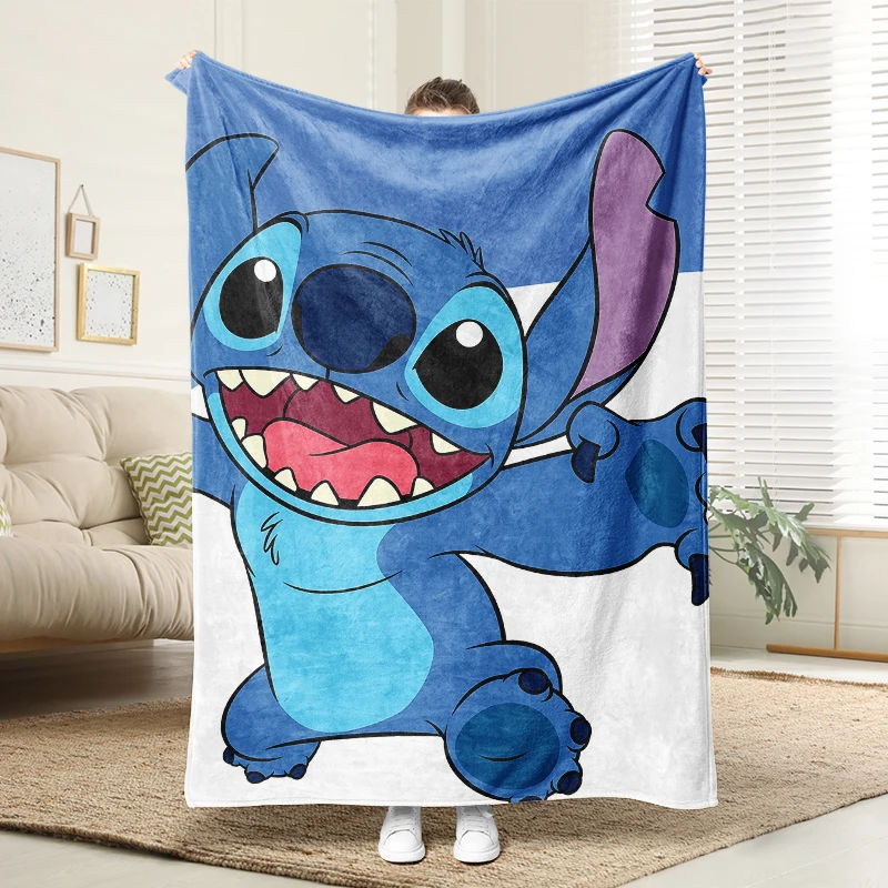 

Disney Lilo & Stitch Soft Flannel Blanket Warm Throw Sofa Bed Cartoon Blanket Kids Adults Gift Home Decor