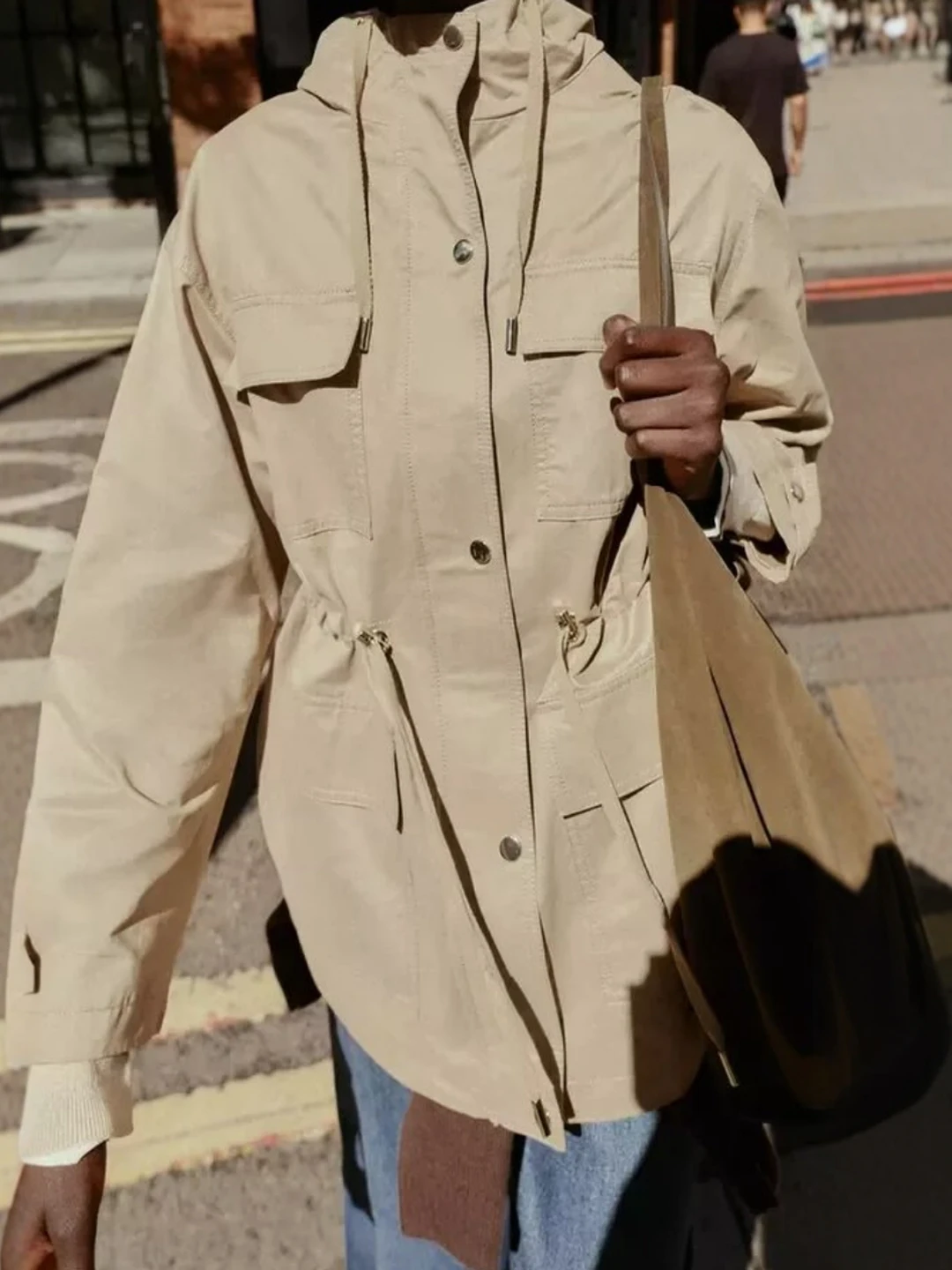 Ropa de trabajo americana informal para mujer, abrigo Sle con múltiples kets y patrón de cabina de registro, Sle largo de viaje, Sve, longitud media