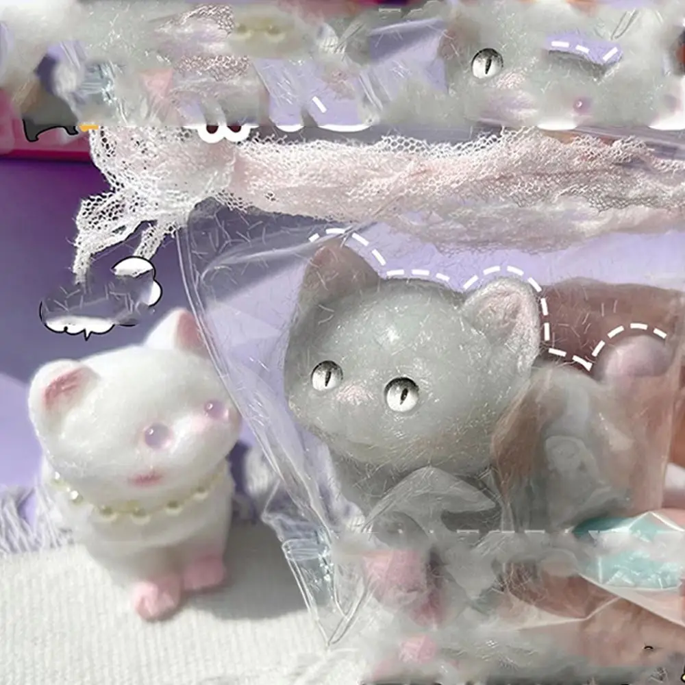 Jouet de pression à rebond lent pour enfants, figurine de chaton de dessin animé, jouets Fidget, drapeau doux, jouet de pincement, instituts soulignés, beaux chats, filles