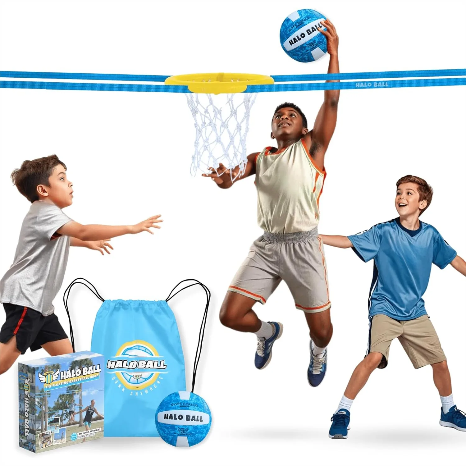 

Portable Basketball Hoop with Adjustable Height for Beach, Lawn, Backyard, Pool, Grass Game
