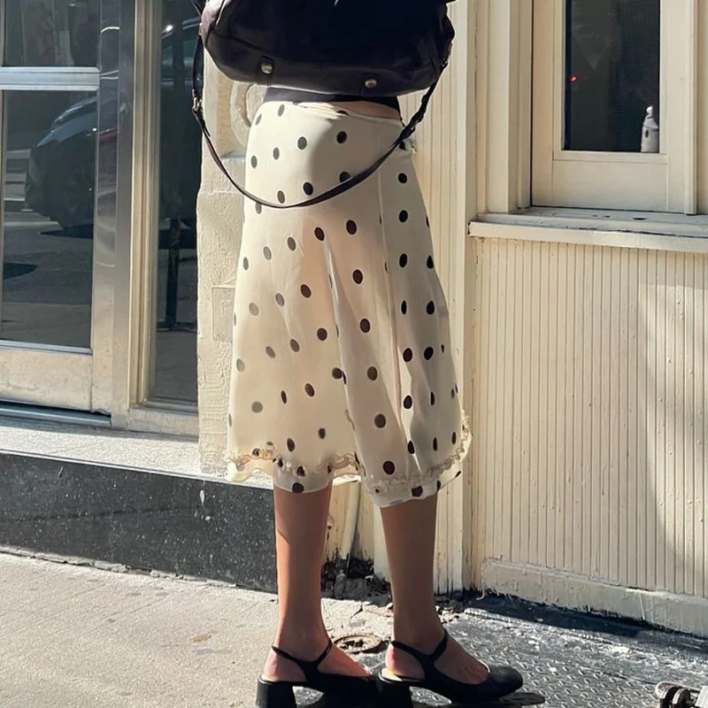 Love Cloth Double Layer Mesh Long Dress Gentle Storm Point Hip Straight Tube Skirt Half Body Temperament Bag Summer New Style