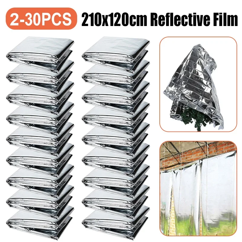 

2-30pc Garden Wall Mylar Film Highly Reflective Films for Grow Tent Room Garden Greenhouse Covering Foil Sheets 210x120cm