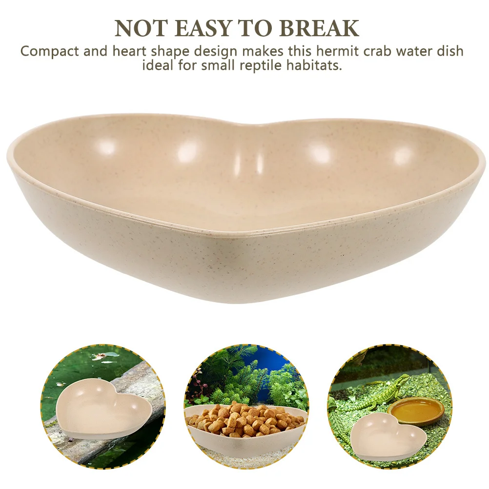 

10Pcs Hermit Crab Reptile Bowl PP Wheat Straw Durable Safety Use Antispill Easy Clean Hermit Crab Food Dish Reptile Bowl