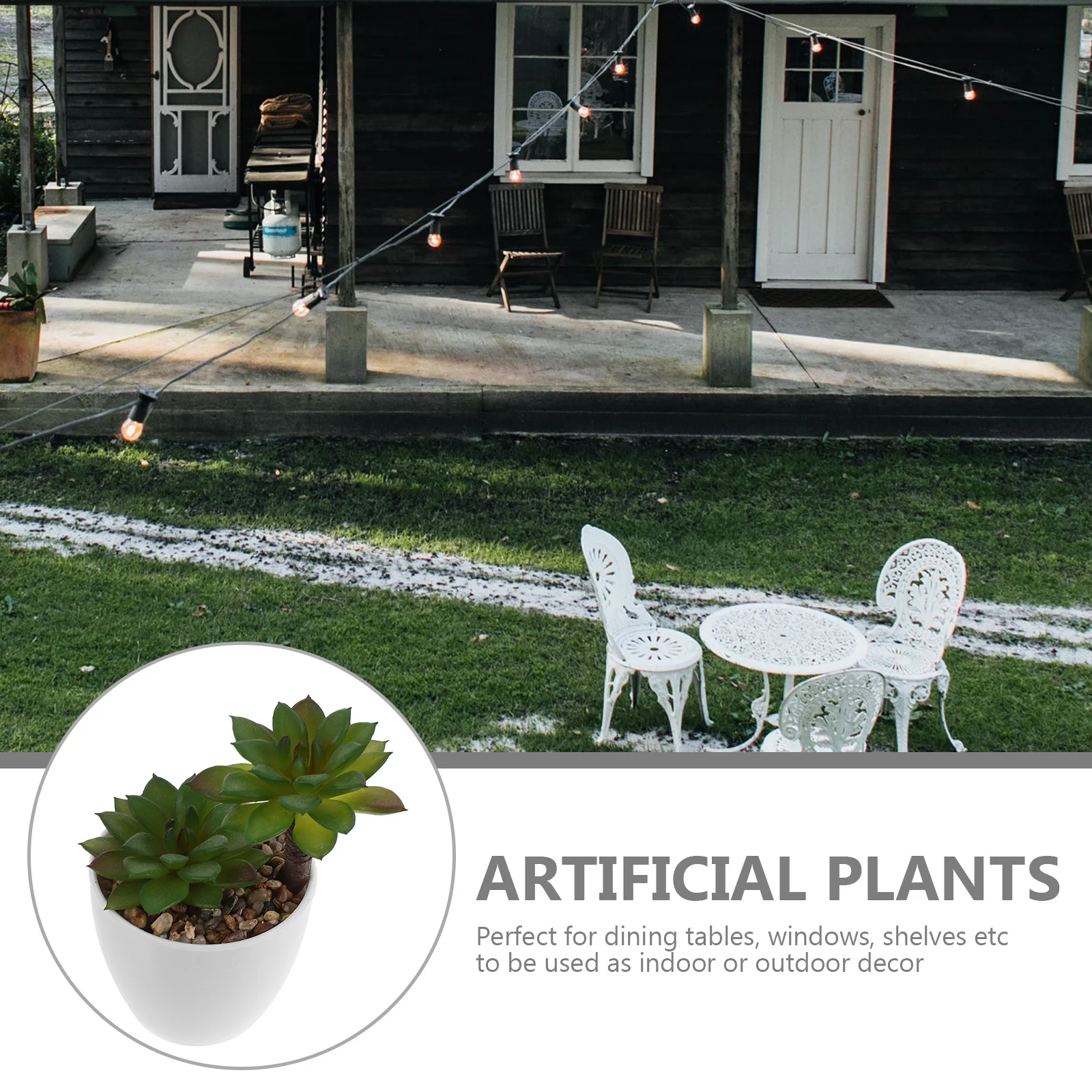 

1pc Artificial Succulents In Pots Small Fake Plants For Home Office Decor Indoor Garden Mini Potted Plant Decorative Greenery