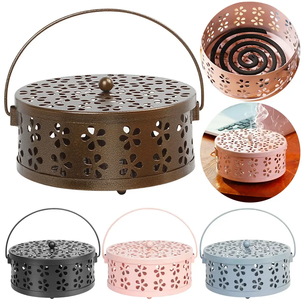 

Portable Mosquito Coil Tray Holder Home Insect Repellent Anti-fire Sandalwood Incense Burner Box Anti-Mosquito Supplies