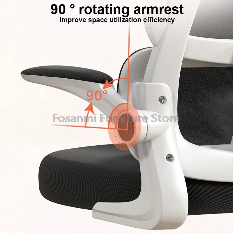 Ergonomic Office Chair With 90° Adjustable Armrests And Lumbar Support Rolling Mesh Computer Desk Chair With Height Adjustment