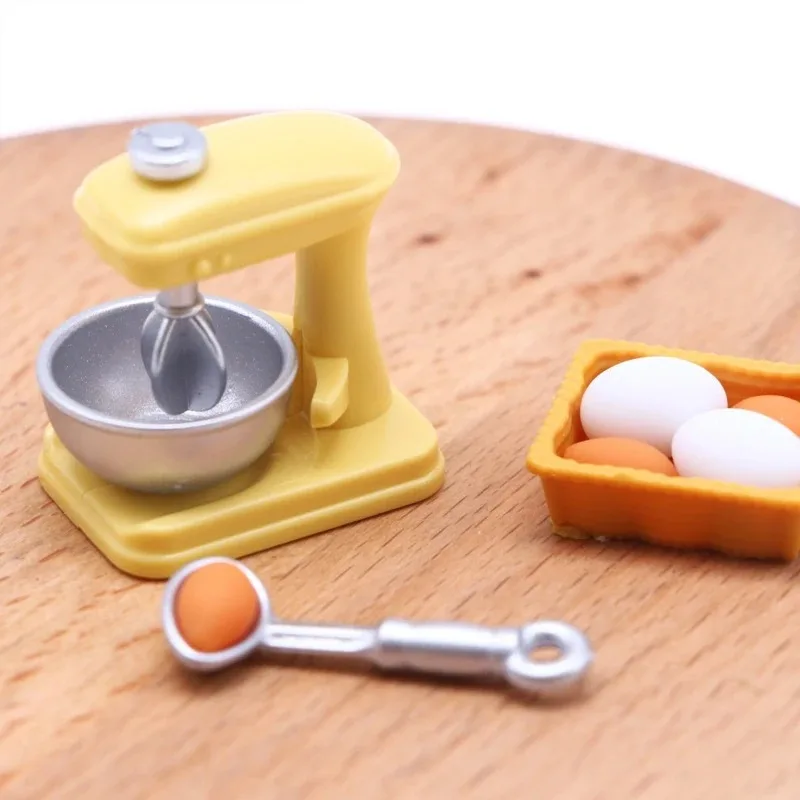 1 قطعة 1/12 دمية صغيرة لطيف خلاط خلاط نموذج الغذاء اللعب مسرح المطبخ مصغرة دمية ديكورات منزلية أثاث الإكسسوارات