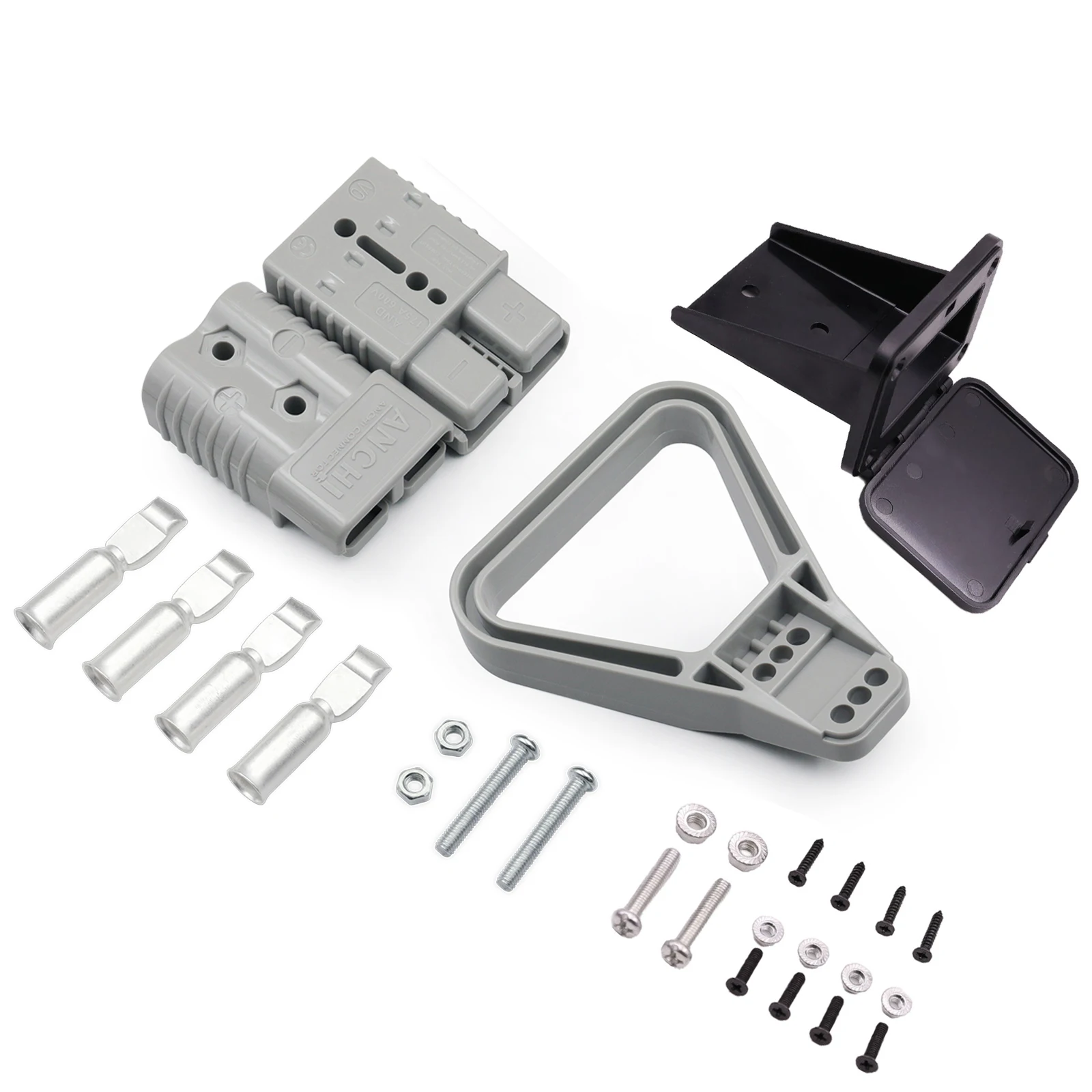 2PCS For SB175A 175A 600V Plug Cable Terminal Battery Power Connector Kit Quick Plug  With Bracket and Handle