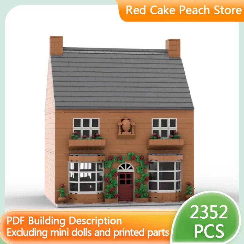 

City Street View Model MOC Building Bricks Rose House Architecture Modular Technology Children Holiday Gifts Assemble Toys Suit