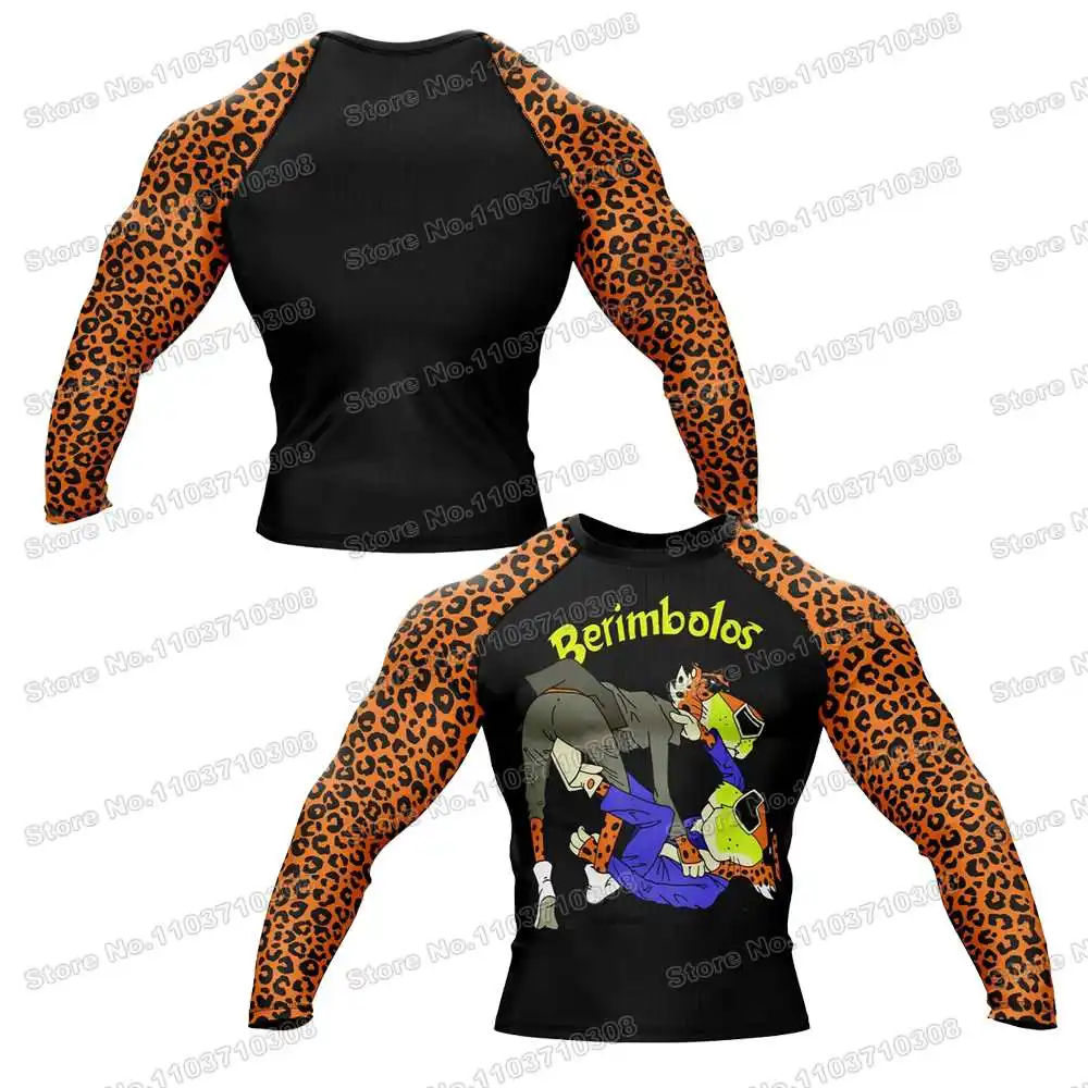 Berimbolos Shirts Rash Guards Surfing Jersey Beach Shirts Swimwear Diving Gym Shorts MMA BJJ Men Jiu Jitsu Fitness Sets