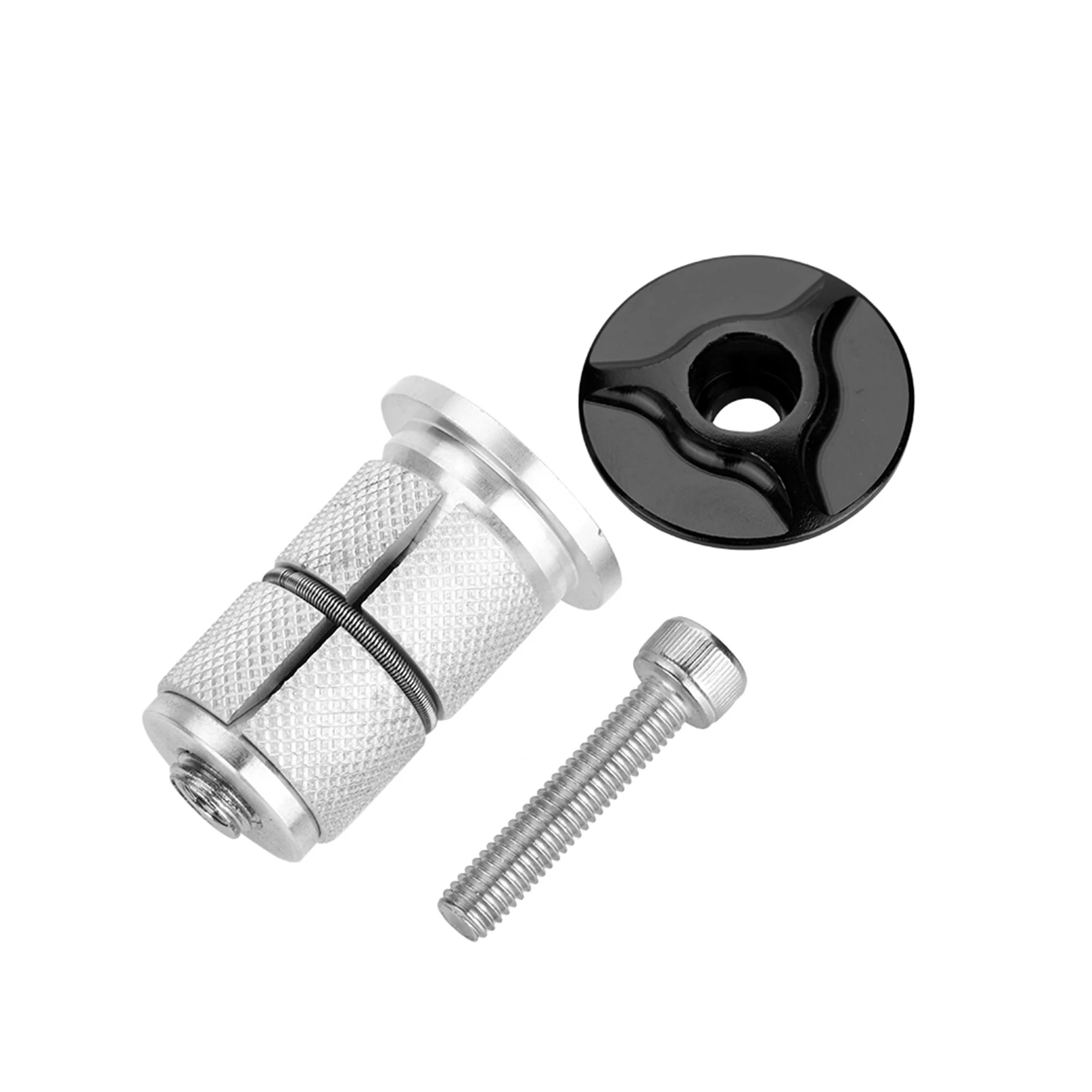 1/1.25 inch fietsvork-expander, fietsstuurpen-headset, aluminiumlegering stuurpen-headset, topdop, fietsvork-expander bung