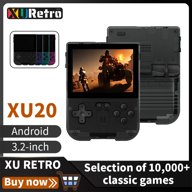 Coopreme XU20 V32 64-bit Android Game Console Multi-touch Aurora Launcher 3.2 Inch IPS Display Handheld Gaming Device