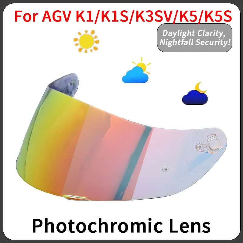 

Photochromic Visor for AGV K5 K5S K5-S K3SV K3-SV K1 Helmet Glasses Screen Shield Windshield Accessories Parts Autochromic lens