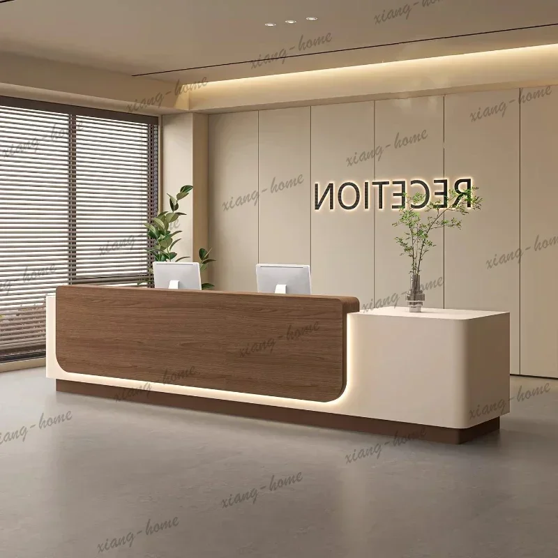 LS160cm 200cm 260cm 300cm Computer Desk Tables Bureaux De Travail Office Table Customer Center Reception Counter Furniture Desks