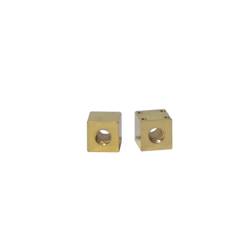 1/2PCS T4 T6 T8 T10 T12 Brass Square Nut Trapezoidal Screw Rod Trapezoidal Thread Screw Square Copper Nut for 3D printer