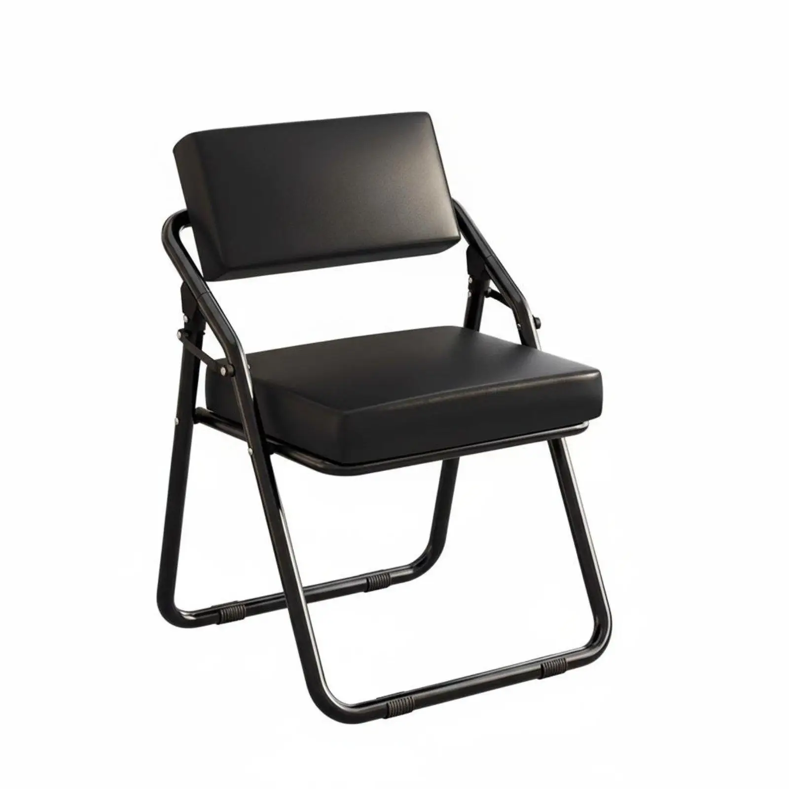 Ergonomic Folding Chair with Carbon Steel Frame and Curved Mesh Back Support for Home Workspace
