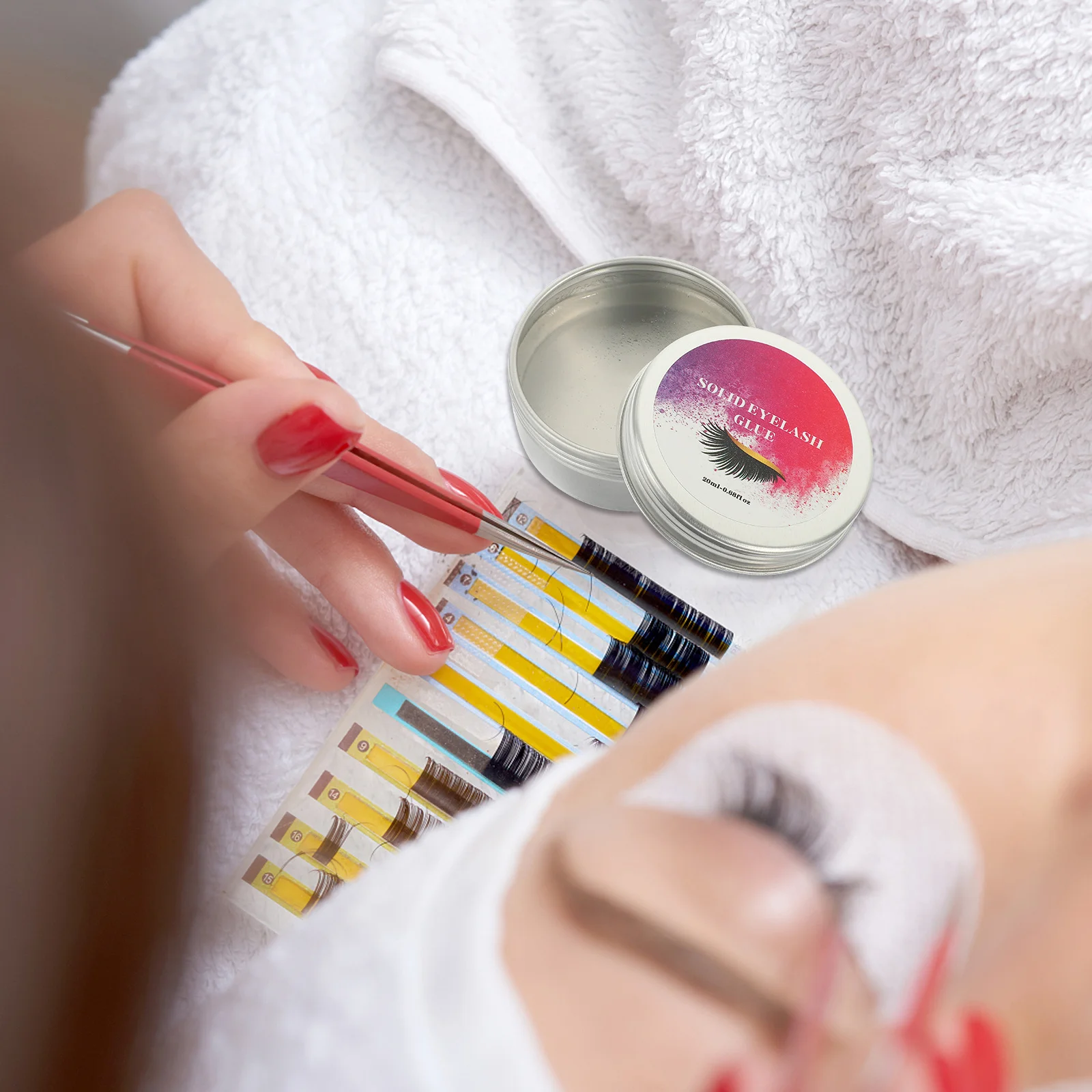 Sterke kleverige wimperliftlijm Stevige lijm Sneldrogend Geen irritatie Veilig Betrouwbaar Valse wimpers Krulvolume Professioneel